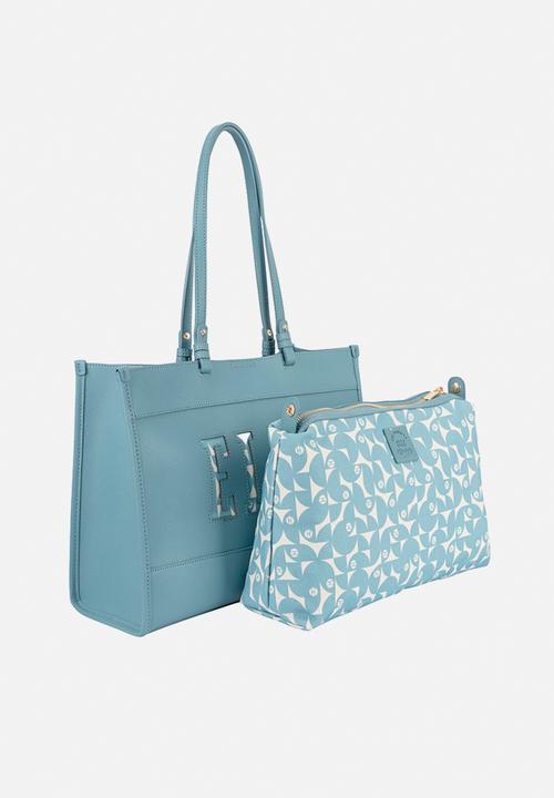 Elle - Cut Out Tote - Blue