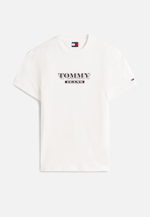 Tommy Hilfiger - Tjm Reg Bills Font Ss Tee Ext - Ecru