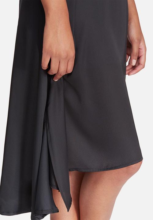 dailyfriday - Satin high low skirt with side slits