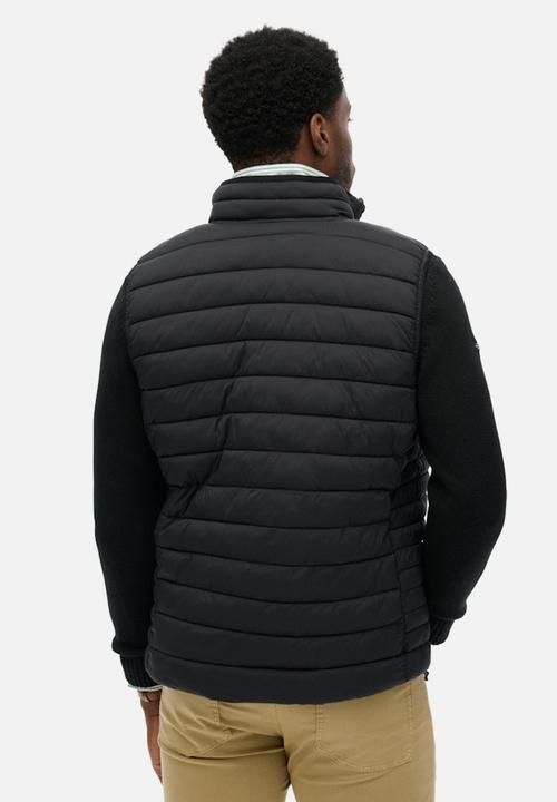 Superdry. - FUJI LITE PADDED GILET  - Black