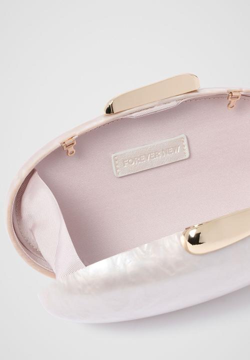 Forever New - Patty Oval Pearl Hardcase Clutch In Pearl
