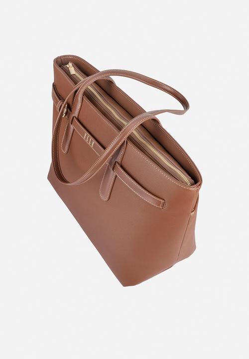 Elle - Belt Buckle Tote - Brown