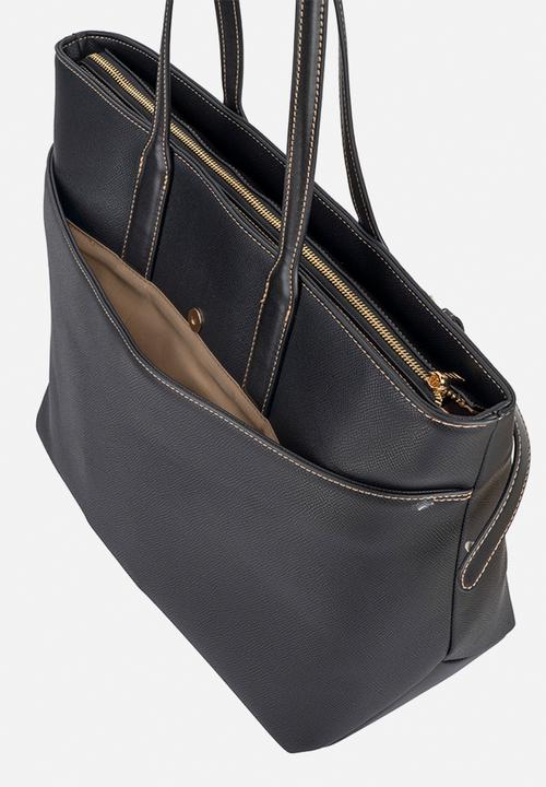 Elle - Belt Buckle Tote - Black