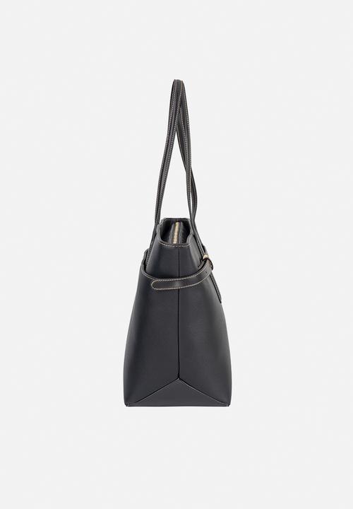 Elle - Belt Buckle Tote - Black