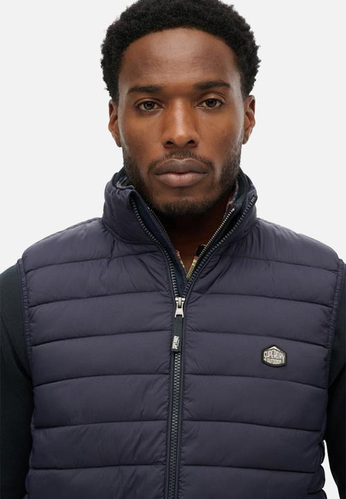 Superdry. - FUJI LITE PADDED GILET  - ECLIPSE NAVY