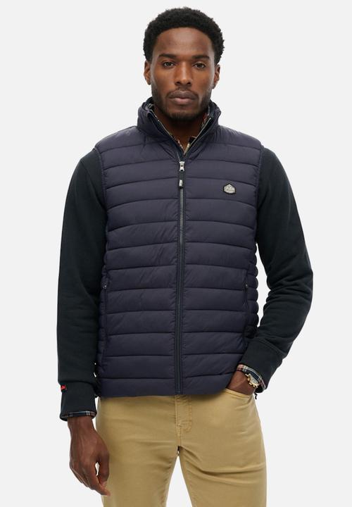 Superdry. - FUJI LITE PADDED GILET  - ECLIPSE NAVY