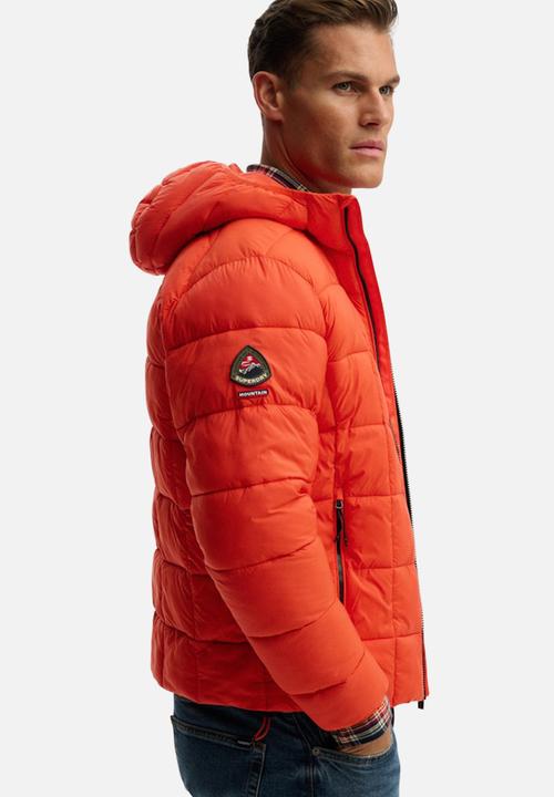Superdry. - HOOD BOX QUILT FUJI LITE JKT  - Peak Orange