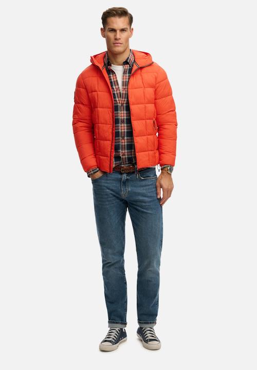 Superdry. - HOOD BOX QUILT FUJI LITE JKT  - Peak Orange