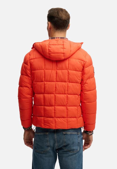 Superdry. - HOOD BOX QUILT FUJI LITE JKT  - Peak Orange