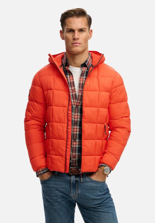 Superdry. - HOOD BOX QUILT FUJI LITE JKT  - Peak Orange