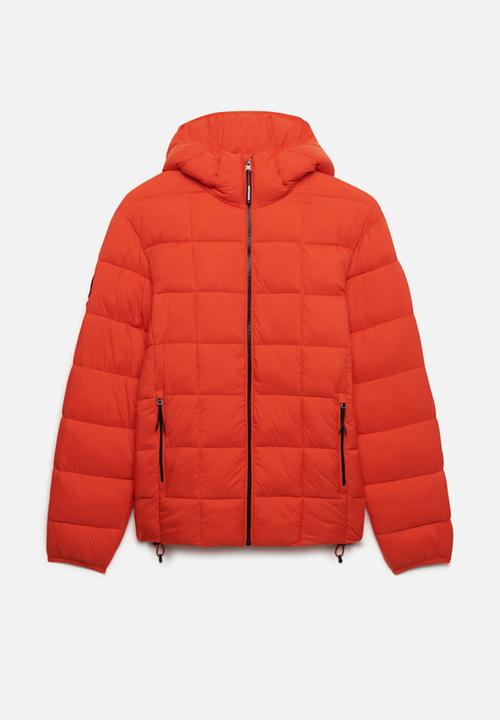 Superdry. - HOOD BOX QUILT FUJI LITE JKT  - Peak Orange