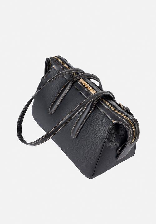 Elle - Belt Buckle Boston Bag - Black
