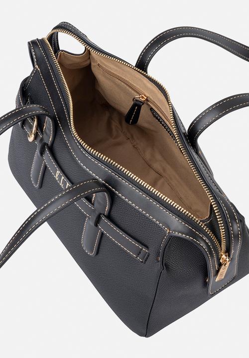 Elle - Belt Buckle Boston Bag - Black