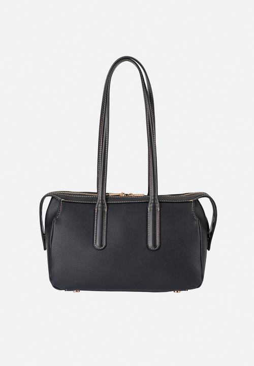 Elle - Belt Buckle Boston Bag - Black