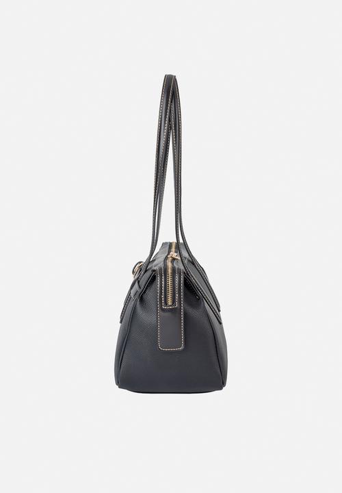 Elle - Belt Buckle Boston Bag - Black