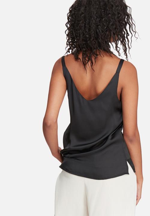 dailyfriday - Satin cami with self fabric neck tie