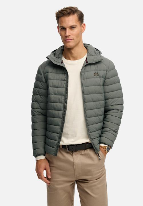 Superdry. - HOODED FUJI LITE JACKET  - Biker Grey