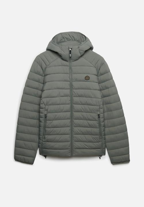 Superdry. - HOODED FUJI LITE JACKET  - Biker Grey
