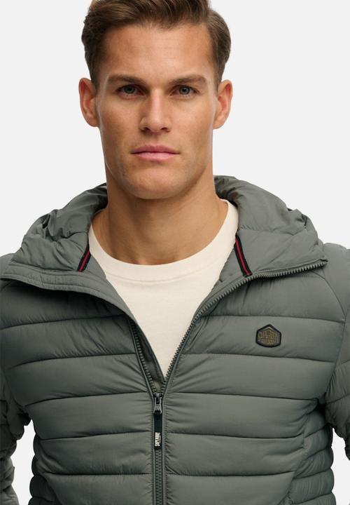 Superdry. - HOODED FUJI LITE JACKET  - Biker Grey