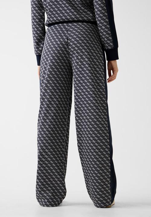GUESS - Maya 4G Wide Leg Pants - 4G Jacquard Moon