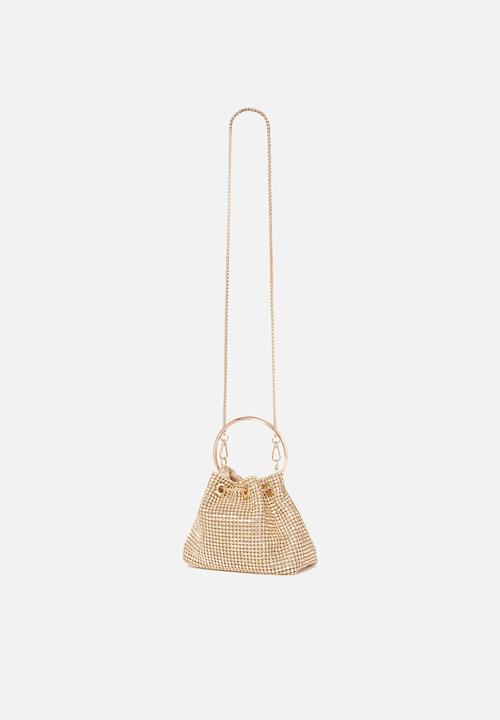 Forever New - Skylah Sparkle Metal Handle Bag In - Gold