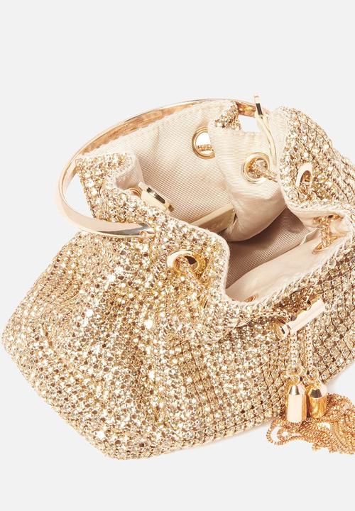 Forever New - Skylah Sparkle Metal Handle Bag In - Gold