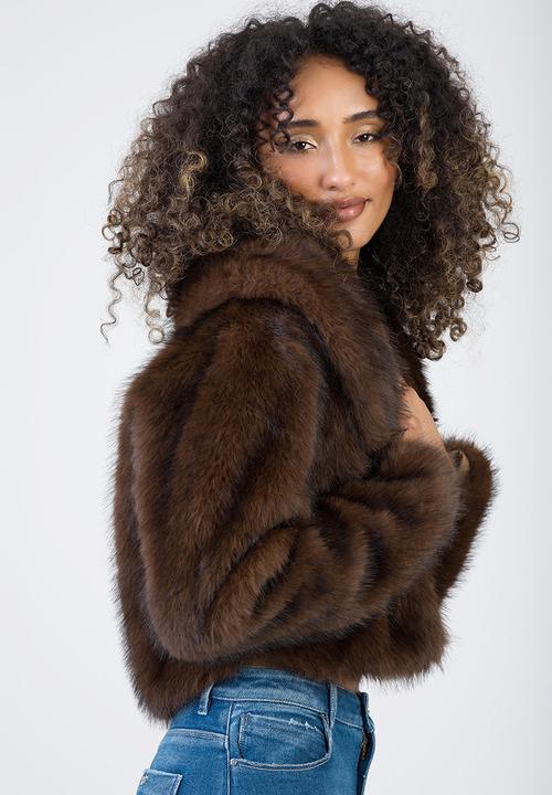 SISSY BOY - Needing Me Faux Fur Jacket - Brown