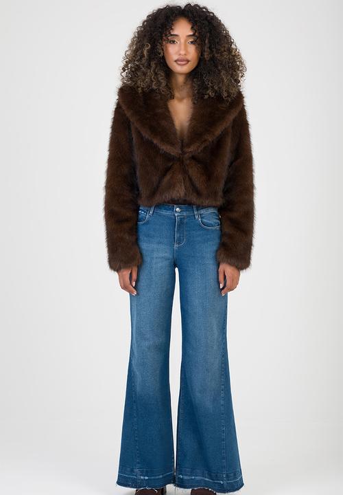 SISSY BOY - Needing Me Faux Fur Jacket - Brown