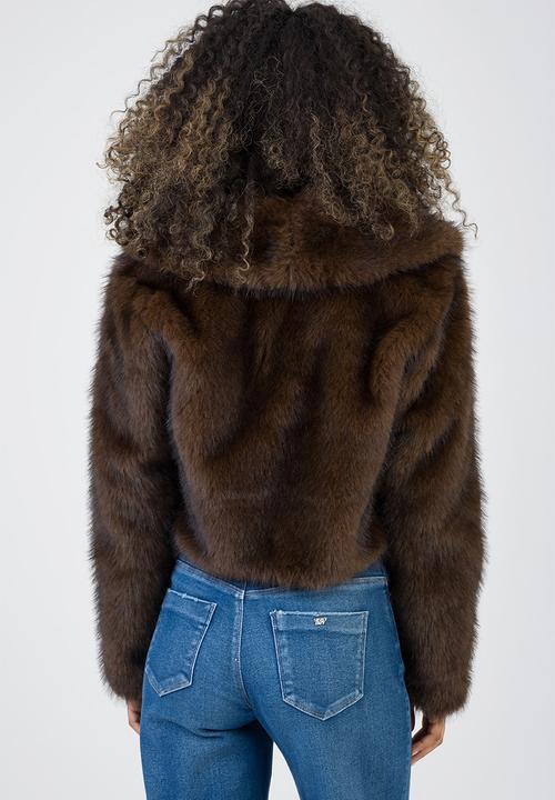 Needing Me Faux Fur Jacket - Brown