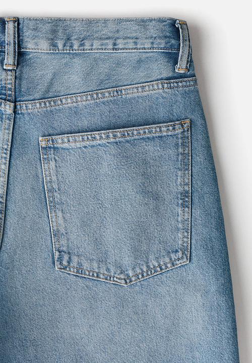 H&M - Super baggy denim shorts - light denim blue