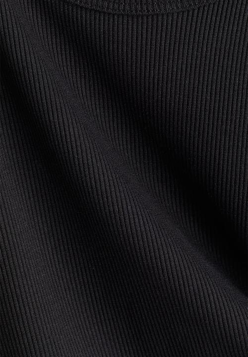 H&M - Ribbed vest top - black