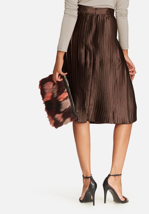 Glamorous - Pleated satin skirt