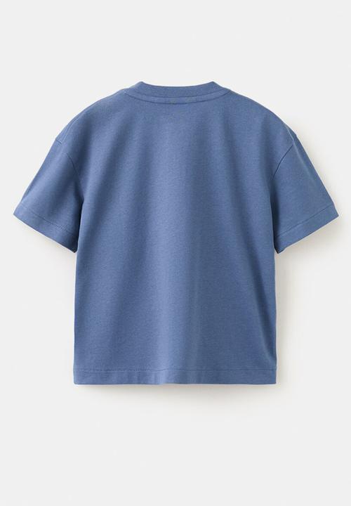 MANGO - T-Shirt PANIB - Medium Blue