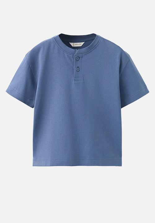 MANGO - T-Shirt PANIB - Medium Blue