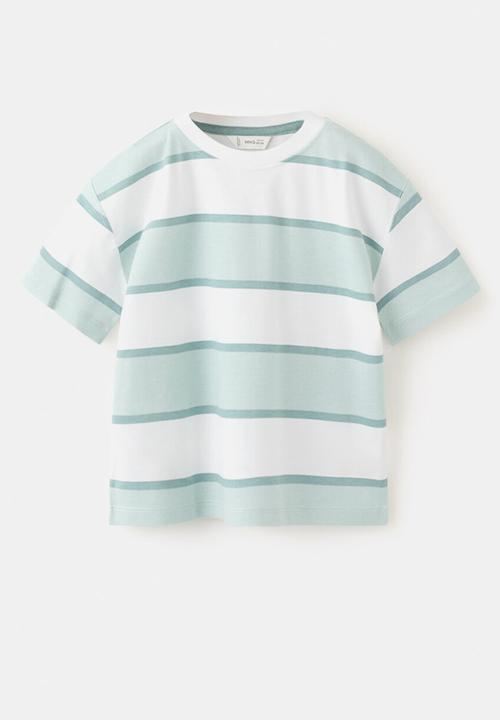 MANGO - T-Shirt MBERT - Turquoise / Aqua