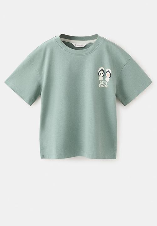 MANGO - T-Shirt MFLIP - Medium Green