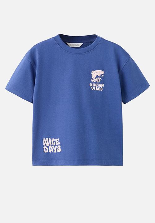 MANGO - T-Shirt M2NICE - Medium Blue
