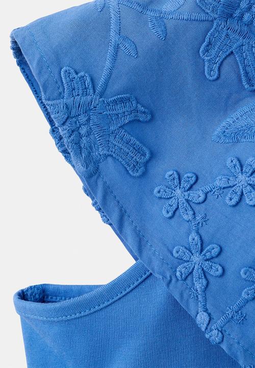 MANGO - T-Shirt VOLANTI - Bright Blue