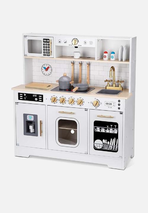 Greenbean Learning - Pretend Play Wooden Kitchen Set - white