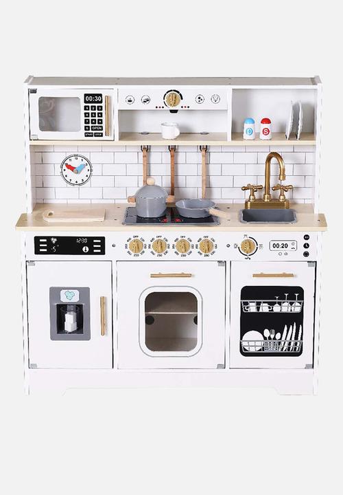 Greenbean Learning - Pretend Play Wooden Kitchen Set - white