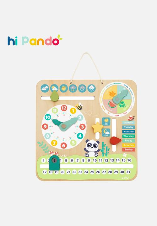 Greenbean Learning - Interactive Wooden Time and Seasons Calendar - multi