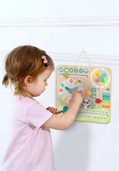 Greenbean Learning - Interactive Wooden Time and Seasons Calendar - multi