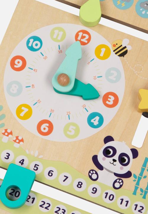 Greenbean Learning - Interactive Wooden Time and Seasons Calendar - multi