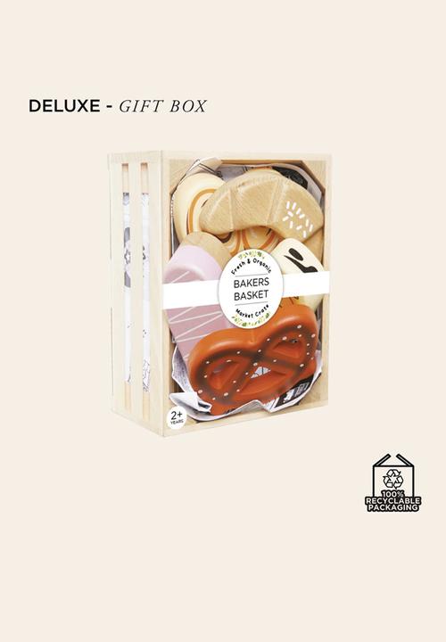 Le Toy Van - 7 Pcs Wooden Bakery & Patisserie Food Crate - multi