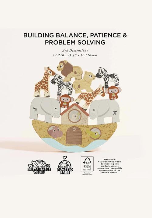Le Toy Van - Noah's Balancing Ark Animal Stacker - multi