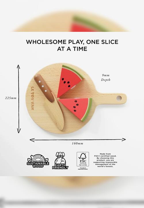 Le Toy Van - Wooden Chopping Board & Sliceable Play Food - multi