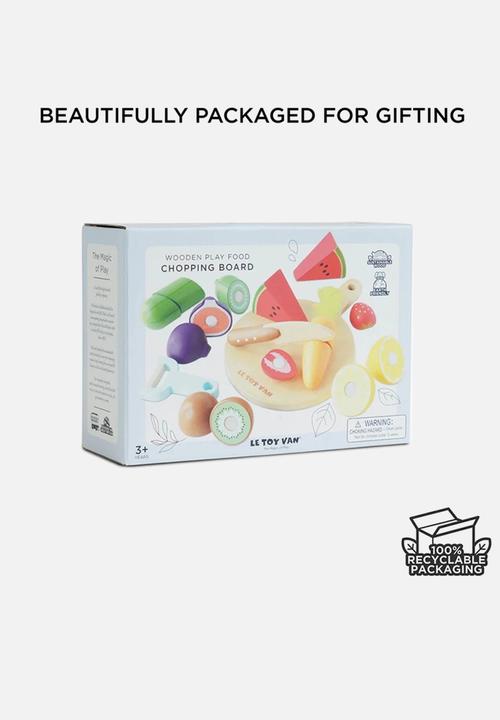 Le Toy Van - Wooden Chopping Board & Sliceable Play Food - multi