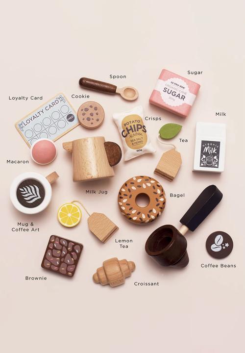 Le Toy Van - 18 Pcs Barista Cafe Shop Playset - multi