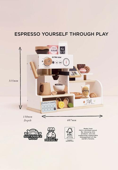 Le Toy Van - 18 Pcs Barista Cafe Shop Playset - multi