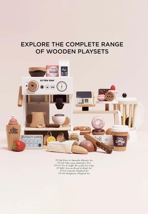 Le Toy Van - 18 Pcs Barista Cafe Shop Playset - multi